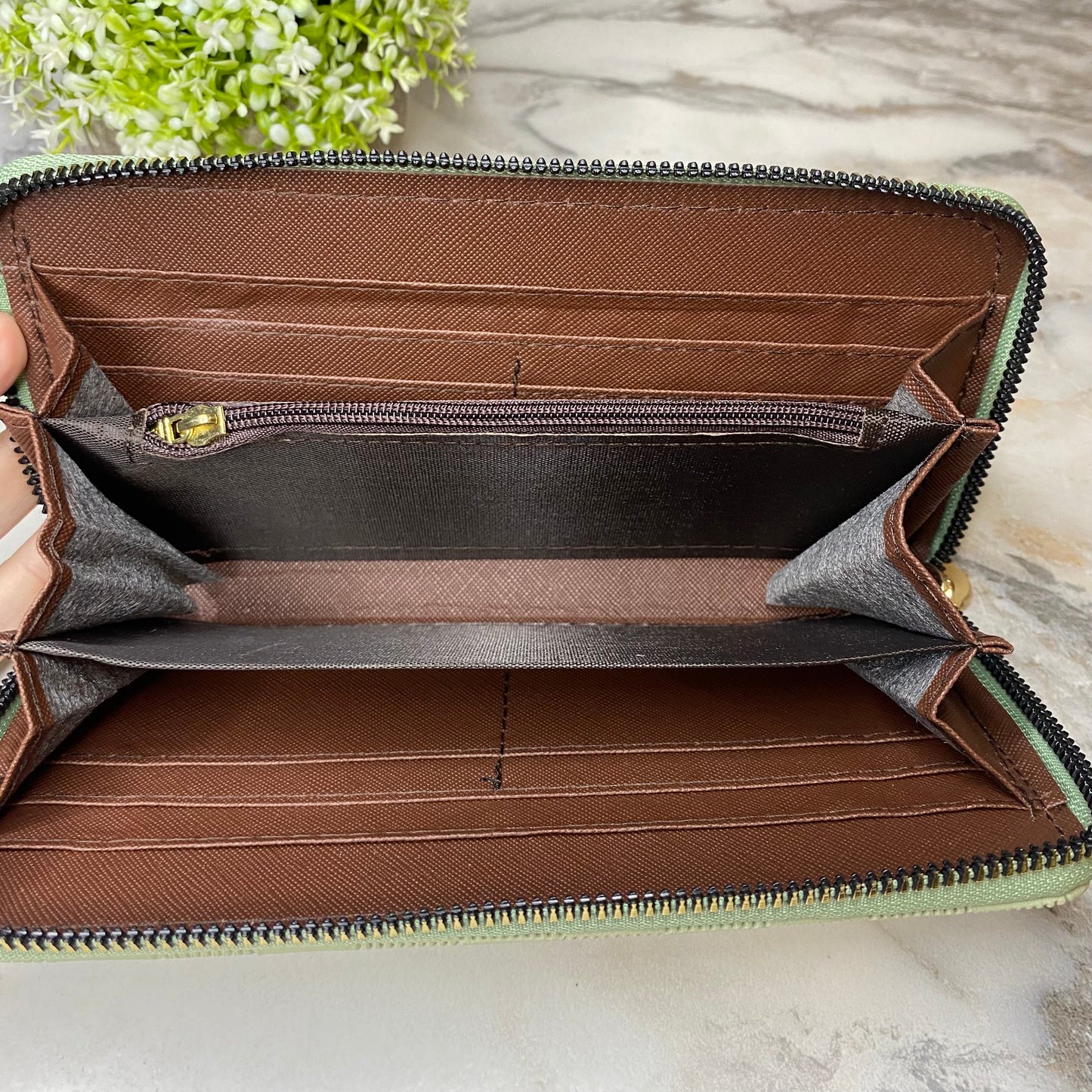 Wallet - Faux Leather - Checkered