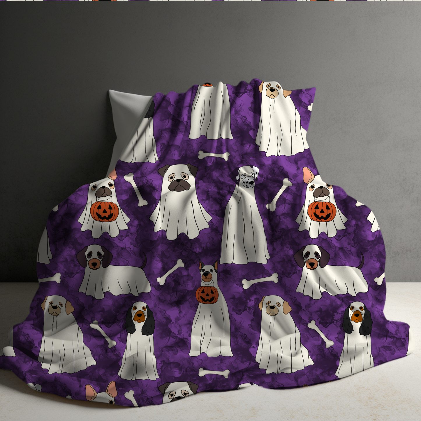 Blanket - Halloween - Ghost Dogs
