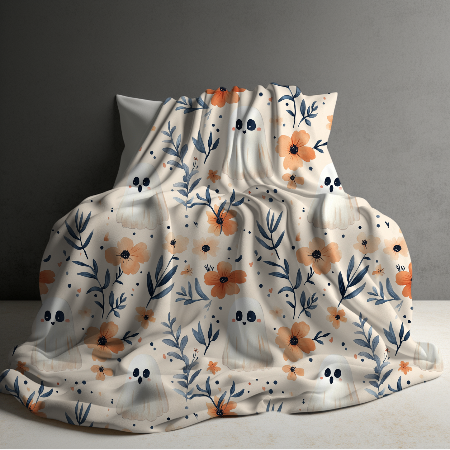 Blanket - Halloween - Floral Ghost