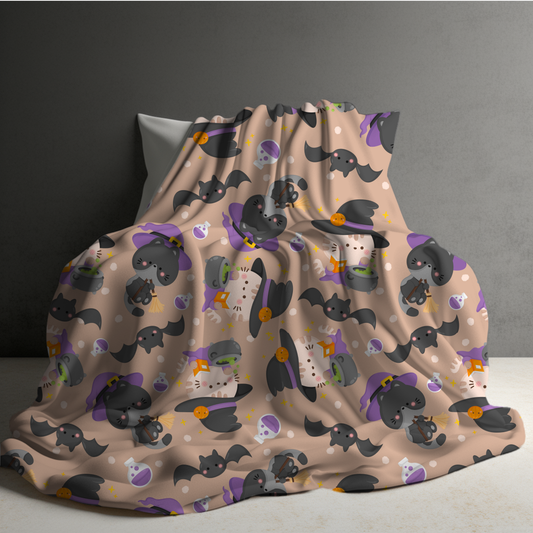 Blanket - Halloween - Cat Witch
